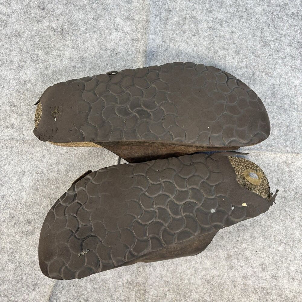 Birkenstocks Brown Leather Strap EU 40 US Mens 7 / 7.5 Womens 9 / 9.5 - AS/IS - Picture 7 of 11